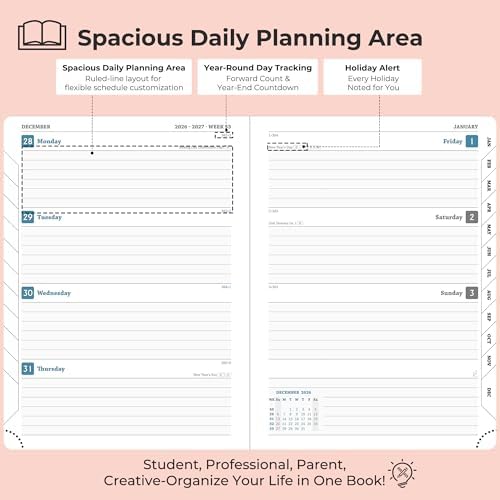 Planner 2026-2027 Daily Daily Weekly and Monthly,8.5"x6.5"