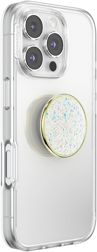 PopSockets Adhesive Phone Grip, Holder- Opal | Secure Comfortable Hold, Anti-Drop, Kickstand, Enamel, Designs, Pearl, Pretty, Bling, Crystal