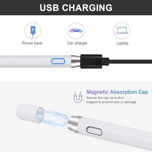 Active Stylus Pen Digital Capacitive Compatible with OnePlus Pad 1/2/3, Pad 1/2 Pro, Touch Rechargeable Palm Rejection