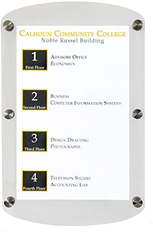 Source One Deluxe Clear Acrylic Standoff Sign Holders 1 Sign, 2 Sign & 3 Signs Available (2 Sign, 1 Pack)