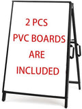 A Frame Sidewalk Sign 24x36 inches Sandwich Board Signs Outdoor Heavy Duty Double-Sided,including 2 Corrugated Boards 2 Anti-Glare for Business Indoor Outdoor (1 PACK)