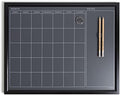 U Brands Magnetic Chalk Calendar Board, 16" x 20", Black Wood Style Frame, Premium Surface, Includes Chalk Pencils, Magnet