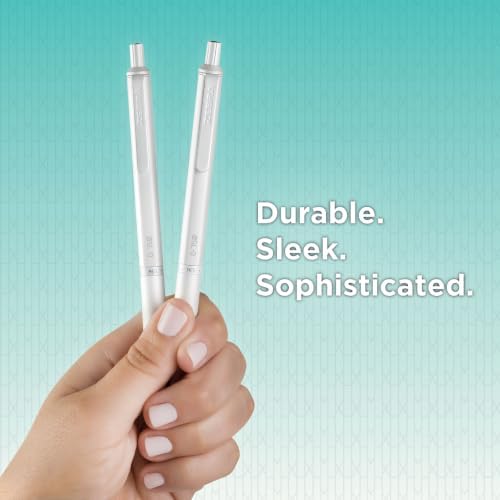 Zebra Pen G-750 Pearl White Retractable Gel Pen, Black Ink, 0.7mm, 1-Pack