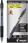 PILOT G2 Premium Gel Pens, Bold Point 1.0mm, Black Ink, 12-Pack