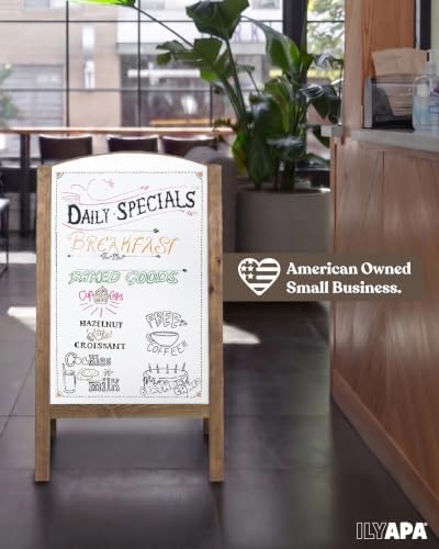 Ilyapa A Frame Whiteboard Easel Sign 18x31.5 in - Sandwich Signs Outdoor