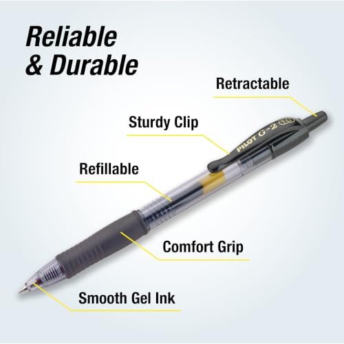 PILOT G2 Premium Gel Pens, Bold Point 1.0mm, Black Ink, 14-Pack
