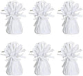 Beistle White Metallic Plastic Wrapped Balloon Weights For Birthday Parties, Weddings, Anniversaries, Table Décor, Celebrating With You Since 1900, 5.5" x 2.5", 6 Piece