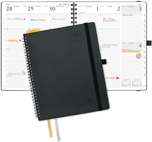 POPRUN 2027 Planner, 8.5'' x 10.5'', Weekly and Monthly Daily Calendar Book