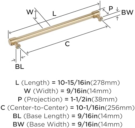 Amerock 10-1/16" Faircrest Golden Champagne Drawer Pull