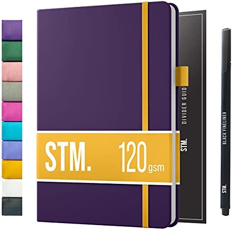 Bullet Dotted Journal Dot Grid Notebook | A5 Daily Journaling Notebooks for Personal Writing, Work, Women | 120gsm Thick Paper, Hard cover, Lay Flat Binding | 5x7 Journals Cuaderno Libretas de apuntes
