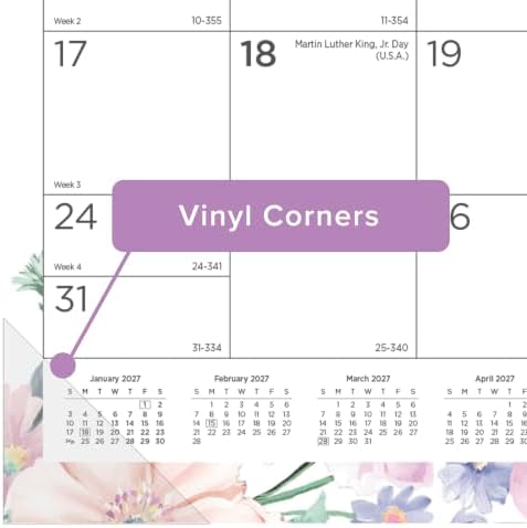 Blueline® 2027 Colorful Monthly Desk Pad Calendar, 12 Months, January to December, 22" x 17", Passion (C194113)