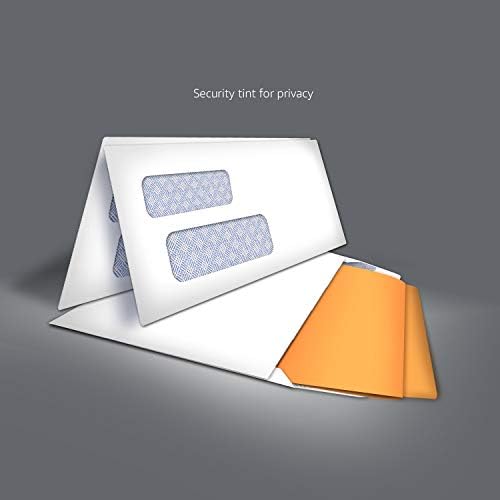 Amazon Basics #9 Security Tinted Double Window Envelopes for Invoices and Documents, Self-Seal, 3-7/8" x 8-7/8", White, 500-Pack