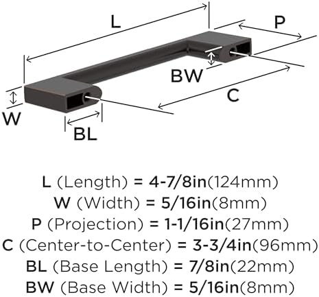 Amerock 25 Pack 3-3/4" Cityscape Oil-Rubbed Bronze Drawer Pull
