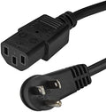 StarTech 6ft Right Angle Computer Power Cord, 10A 125V, 18AWG (PXTR1016)