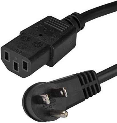 StarTech 6ft Right Angle Computer Power Cord, 10A 125V, 18AWG (PXTR1016)