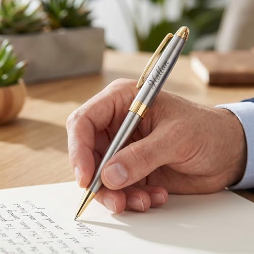 Personalized Luxury Ballpoint Pen Writing Set-Stainless Steel Gift pens