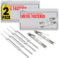 1InTheOffice Prong Fasteners, Heavy-Duty 2-Piece Set, 2.75-Inch Center, 200-Sheet Capacity, Metal, Silver, 100 Pieces, 2 Pack