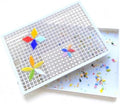 Stained Glass Cutting Mat with Tray, Grid Cutting Mat for Mosaic and Stained Glass Pieces Scoring and Snapping (White, 2-Layer, Size 16" x 12")
