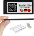 [Santek] EZ Sign NFC E-Paper Display – No Battery, Ultra-Thin 0.13”, Rewritable 4-Color Digital Display, App-Controlled (iOS/Android/PC), IP65 (Black, 2.9 inch)