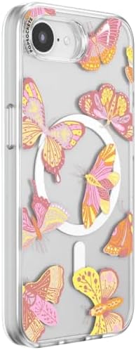 PopSockets iPhone 16/17E Phone Case with MagSafe- Sunset Mariposa | Magnetic, Wireless Charging, Camera & Drop Protection, Butterfly, Moth, Luna, Western, Boho, Aesthetic