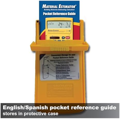 Calculated Industries 4019 Material Estimator Calculator | Finds Project Building Material Costs for DIY’s, Contractors, Tradesmen, Handymen and Construction Estimating Professionals,Yellow