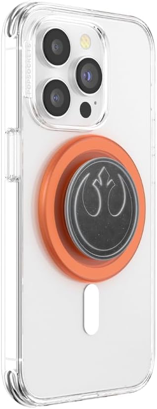PopSockets Phone Grip for MagSafe, Magnetic Holder- Rebel Symbol | Removable, For Kindle / Android / iPhone, With Magnet, Star Wars, Grogu, Men, Boys