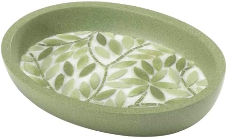Avanti Linens - Soap Dish, 100% Hand-Painted Resin Bathroom Accessories, Botanical Home Decor (Stratford)