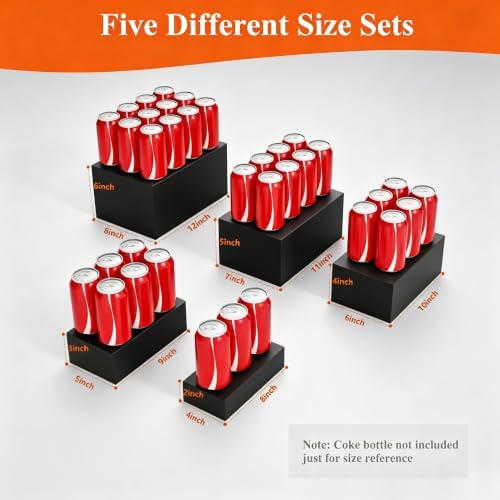 Display Stand, Display Risers - 5 Pcs Metal Rectangle Cake Stand for Buffet
