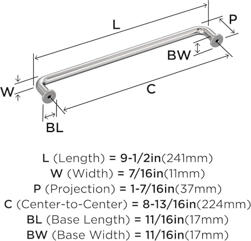 Amerock 8-13/16" Factor Polished Chrome Drawer Pull
