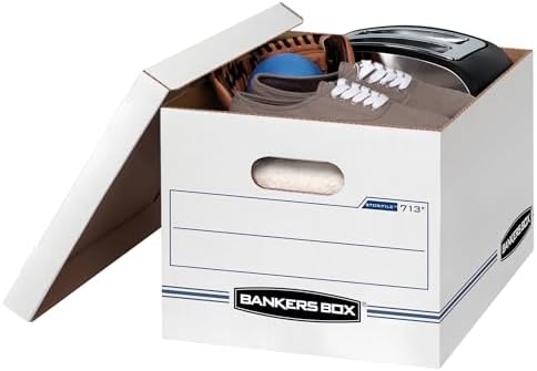 Bankers Box 20-Pack Basic-Duty File Storage Box with Lid, Letter/Legal
