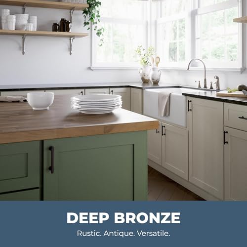 Franklin Brass Francisco (10-Pack) Cabinet Handles 3" Hole Center Pulls | Deep Bronze Hardware Kitchen Door, Drawers, Dressers, Furniture P29520K-324-B1