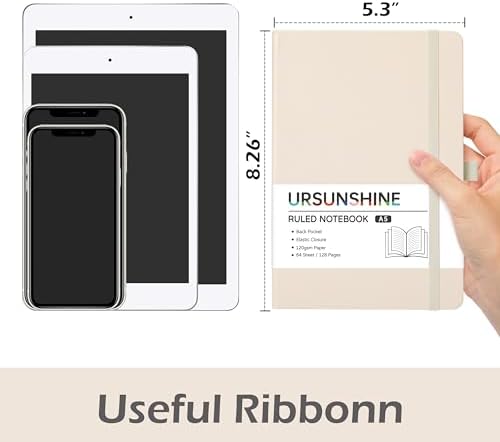 Ruled Notebook/Journal - Classic Lined Journal/Notebook, 5.3'' x 8.26''