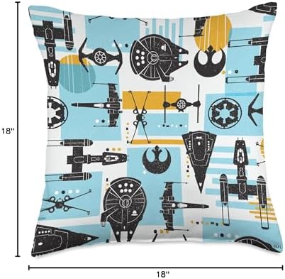 Star Wars Vehicles Millennium Falcon Color Block Throw Pillow