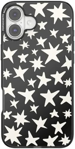 PopSockets iPhone 16 Phone Case with MagSafe- Starstruck | Magnetic, Wireless Charging, Camera & Drop Protection, Electronic Accessories, For iPad/Kindle/iPhone/Android