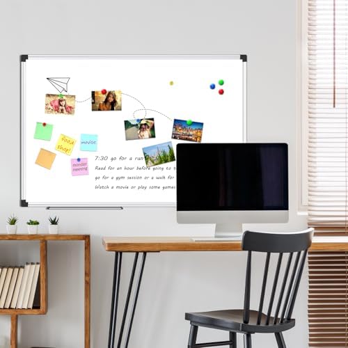 XBoard Magnetic Dry Erase Board/Whiteboard, 36 X 24 Inches Double Sided White Board, Silver Aluminium Frame