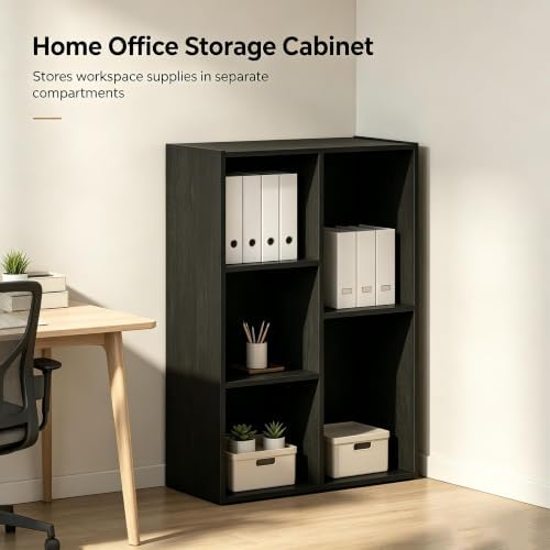 5-Cube Open Shelf Multipurpose Closet & Clothing Storage, Organizer, Blackwood