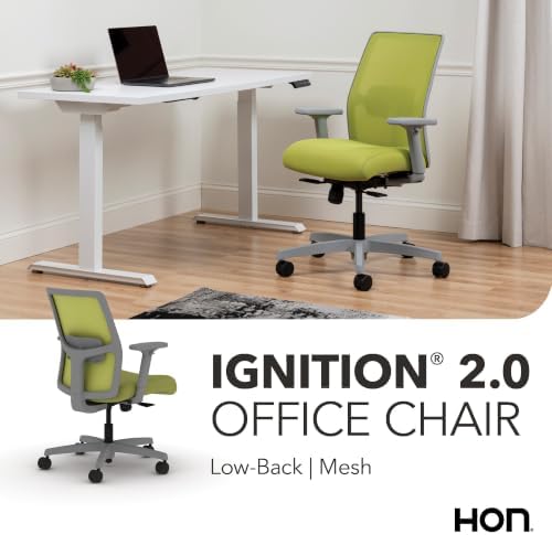 HON Ignition 2.0 Low Back Ergonomic Office Chair, Desk Chair, Pear