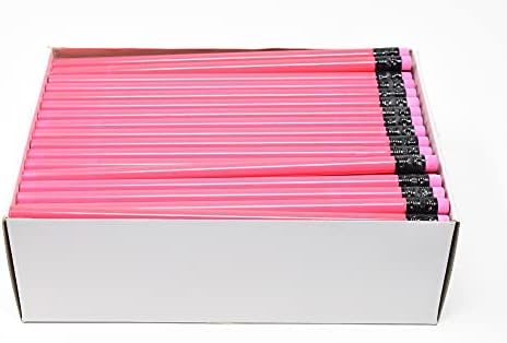 Pencil Guy Blank Neon Round Pencils Neon Pink