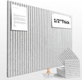48" x 36" Large Felt Bulletin Board 1/2" Thick, Light Gray