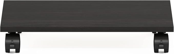 Furinno Econ Home Office Under Desk CPU/Printer Holder with Wheels, Espresso
