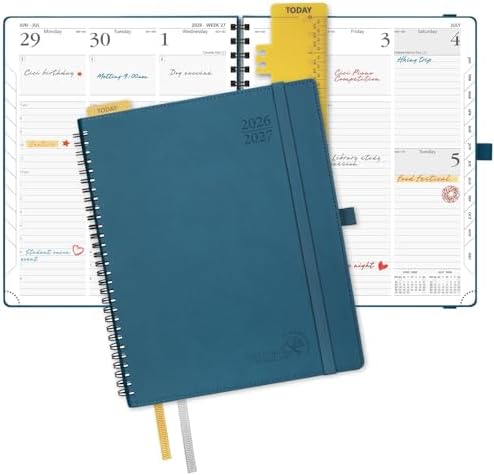 POPRUN Planner 2026-2027 (Large - 8.5'' x 10.5'') Academic Weekly Planner