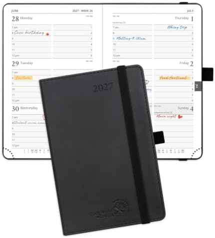 POPRUN Pocket Calendar 2027 for Purse, Weekly & Monthly Planner Pocket Size