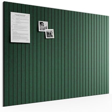 Bumusty 48"x 36" Large Felt Bulletin Board Tiles, Pine Green
