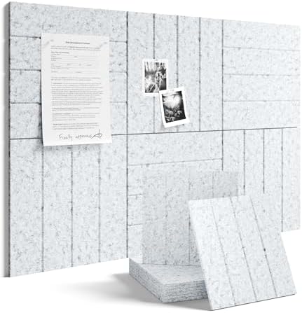 Fluxynara 36" x 24" Large Felt Bulletin Board, Light Gray