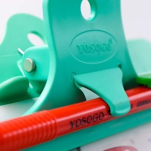 Yosogo A4/Letter Size Plastic Clipboard, 4-Pack with Handy Pen Holder & Bonus Pen, Holds up to 40 Sheets, Durable Plastic – Writing, Office, Stationary, School Supplies Set (4-Pack)