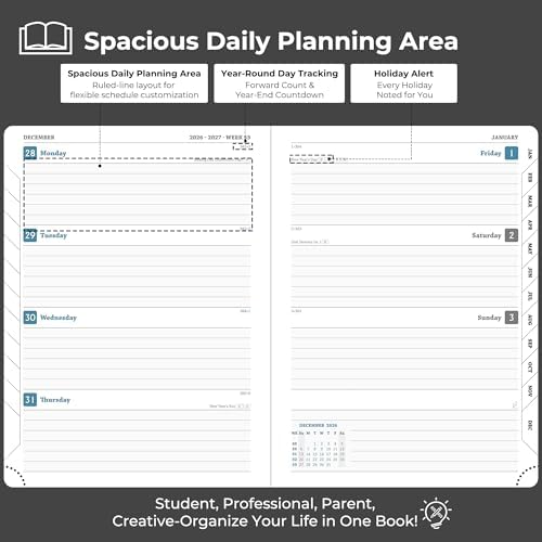 Planner 2026-2027 Daily Daily Weekly and Monthly,8.5"x6.5"
