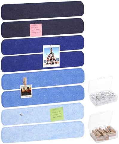 8 Pack Felt Bulletin Board Strips, 13x2 Inch Pin Board, Cork Boards