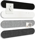 Olanglab Felt Bulletin Board Strips 4-Pack 24"x16" with 50 Pins, Lunar Grey