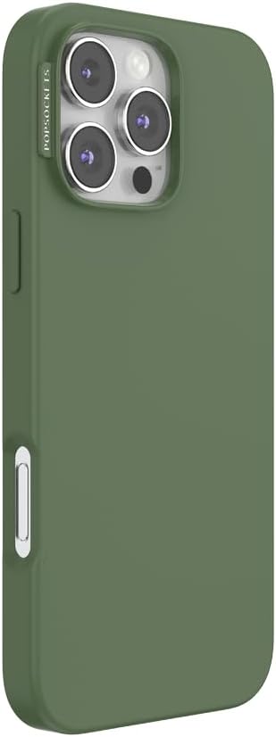 PopSockets iPhone 16 Pro Max Phone Case with MagSafe, Wireless Charging Compatible, Green - Olive