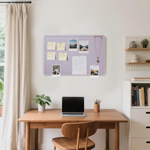 Felt Bulletin Board 24x18 inches, Decorative Pin Board for Home & Office